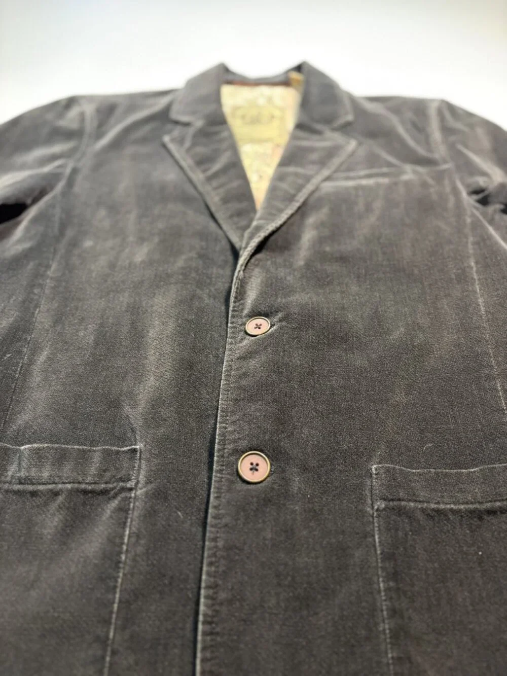 Vintage Rare Art line Tommy Bahama Indigo Palms Corduroy Smoking Jacket L